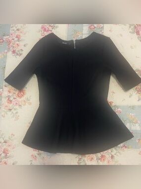 Women's Black Peplum Top